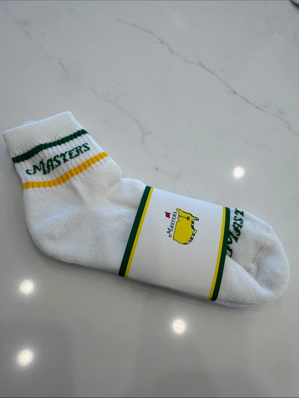Masters Tournament Del Campo White Athletic Crew Socks